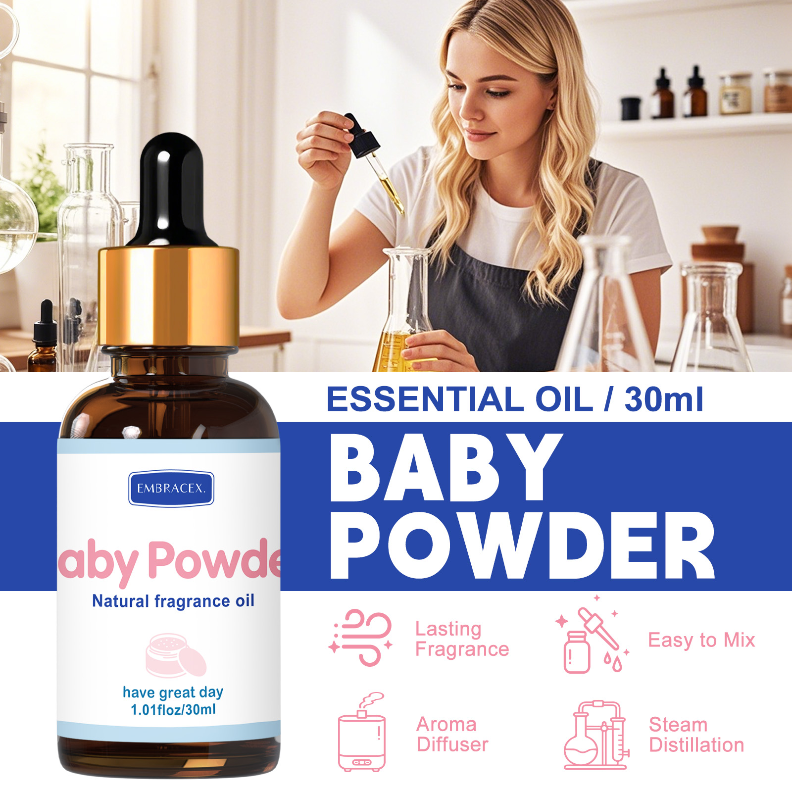 30ml Baby Powder Fragrance Oil - Candle Making Supplies Fragrance Oils review and price
