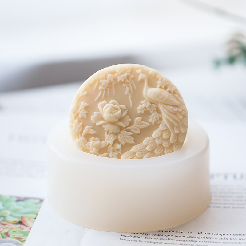 Peacock Flower Pattern Silicon - Candle Supplies In Bulk review and price