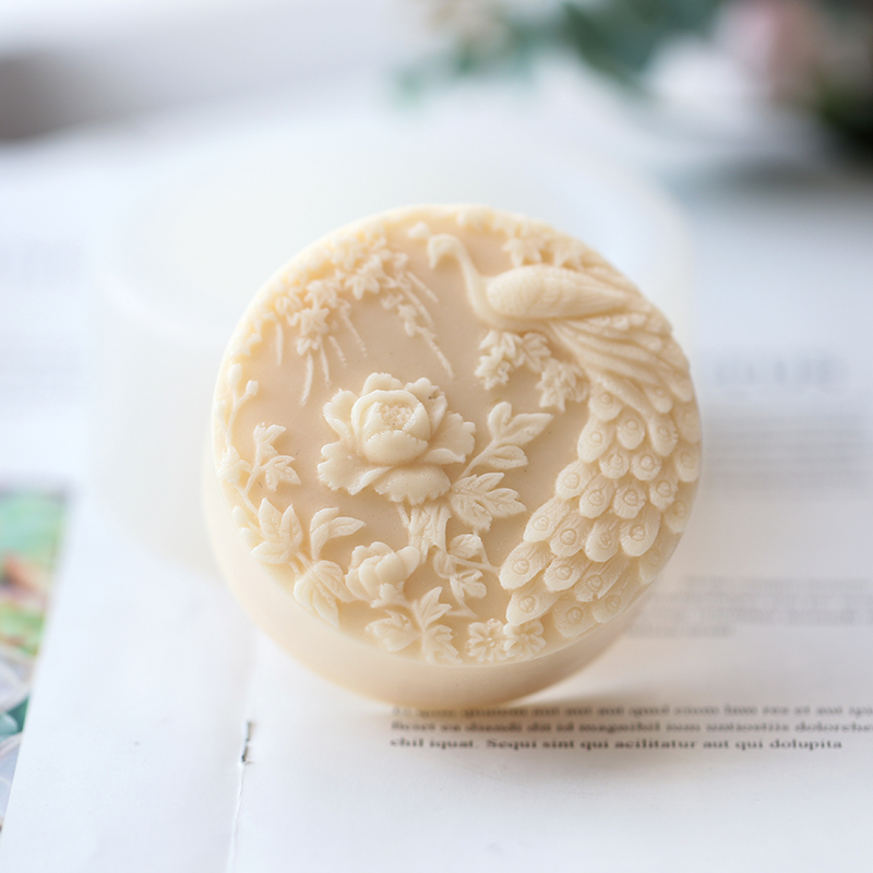 Peacock Flower Pattern Silicon - Candle Supplies In Bulk review and price