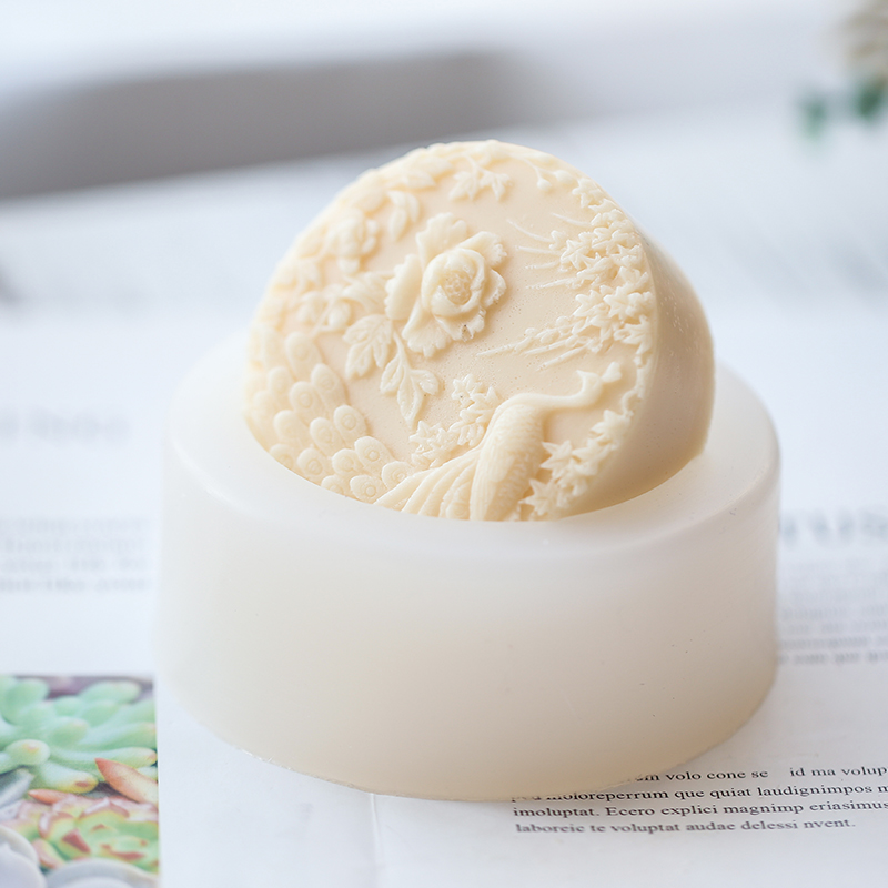 Peacock Flower Pattern Silicon - Candle Supplies In Bulk review and price
